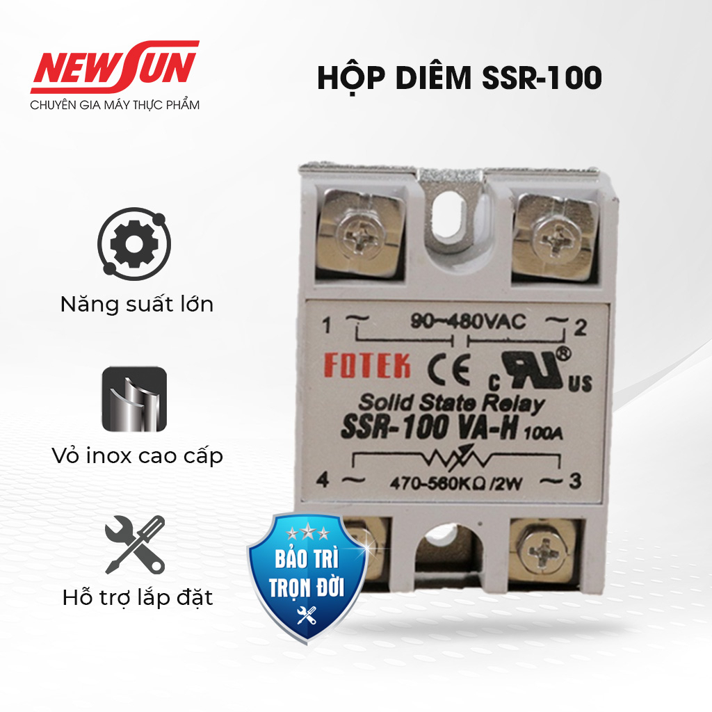 Hộp diêm SSR-100 NEWSUN - (Gía bán chưa bao gồm phí Newsun vận chuyển)