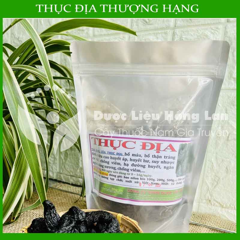 Thảo dược THỤC ĐỊA khô sạch loại 1 đóng gói 500gram - Congtyduoclieuhonglan