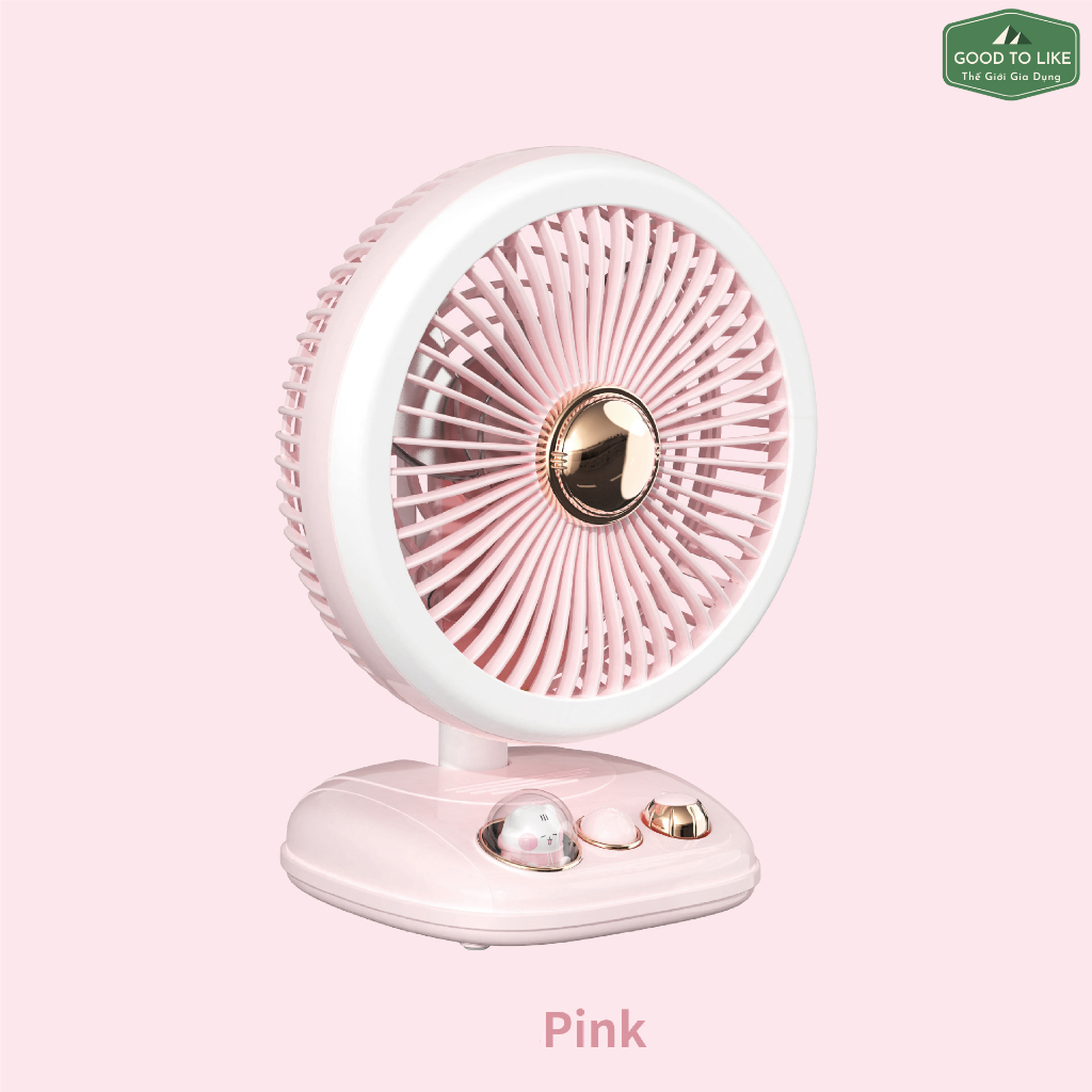 Quạt Sạc Tích Điện ICARER 3 Chế Độ Gió,Quạt Để Bàn Treo Tường Gấp Gọn Kèm Đèn Ngủ Pin 4000Mah Sử Dụng Sạc USB