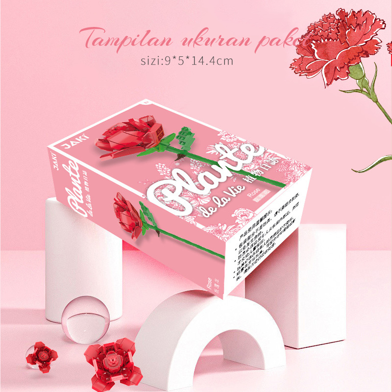 Bó Đồ Chơi Lắp Ráp Hoa Hồng Khối Xây Dựn / Xương Rồng / Hoa Hướng Dương
