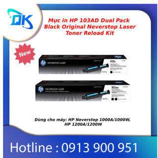 Mực in Hp 103AD ( W1103AD ) - hàng chính hãng - dùng cho máy in hp Neverstop 1000A/1000W, HP 1200A/1200W