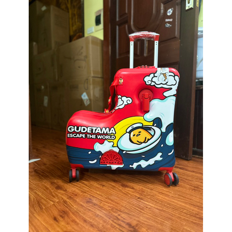 Vali kéo kiêm xe ngồi cho bé bản Trứng vỡ đỏ vũ trụ Gudetama 20/24”