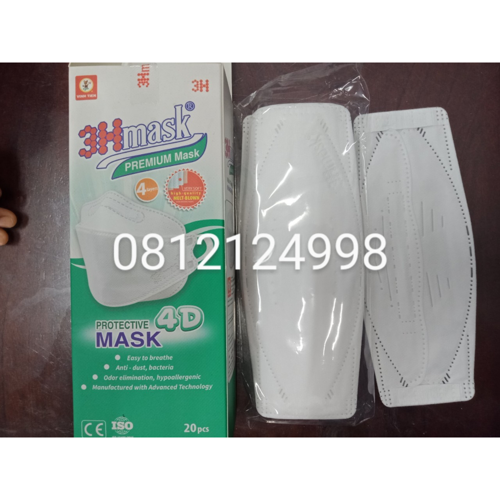 Khẩu Trang 3H mask 4D Vĩnh Tiến Kháng Khuẩn 3Hmask – Không đau tai