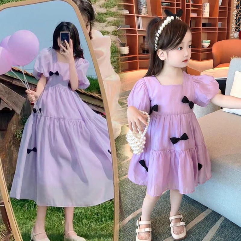 Đầm nơ cho cả  mẹ và bé