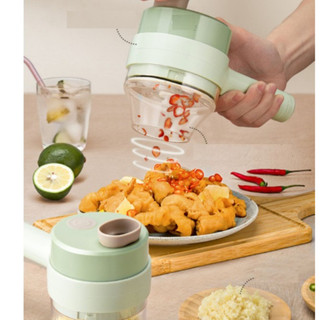 Máy xay cắt lát tỏi ớt rau củ thực phẩm đa năng mini cầm tay thái lát , máy thái rau củ lh565