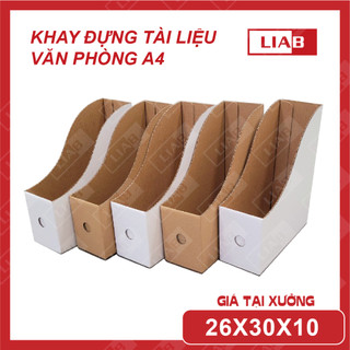 Khay đựng tài liệu giấy A4/sách/hồ sơ văn phòng phẩm thân thiện môi trường 26x30x10cm