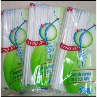 #Rẻ nhất thị trường # Ống hút trắng có đoạn xoắn gập và tạo kiểu- ống hút nước sinh tố, nước hoa quả dùng 1 lần tiện lợi
