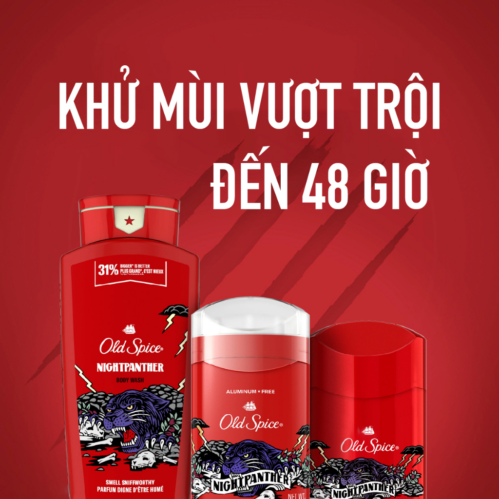Lăn khử mùi Old Spice Stick Deodorant Night Panther 85gr - Chính Hãng USA