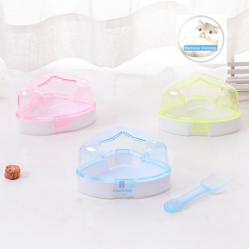 Nhà tắm hình sao dành cho hamster cao cấp (loại to), có thìa xúc