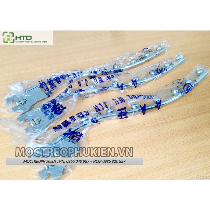 MÓC TREO QUẦN ÁO E02 cài thanh ray dạng Bi