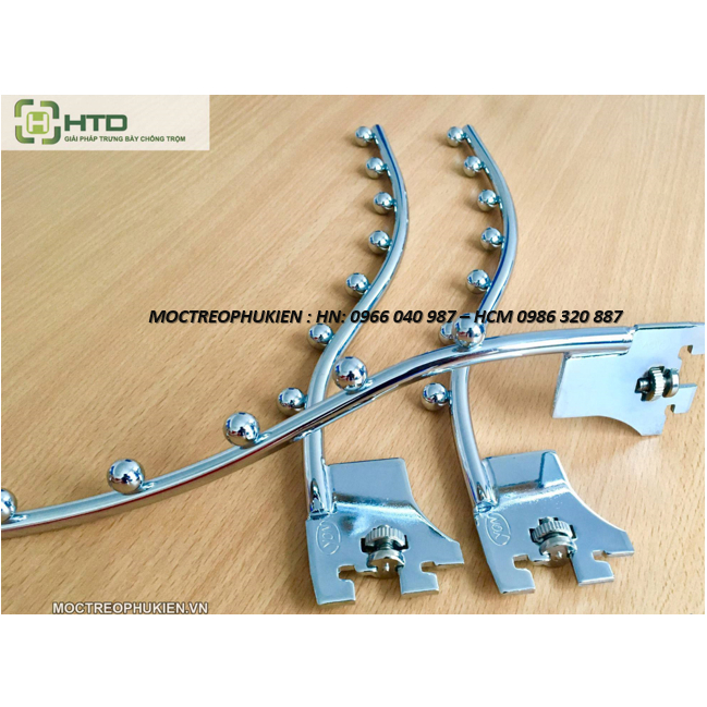 MÓC TREO QUẦN ÁO E02 cài thanh ray dạng Bi