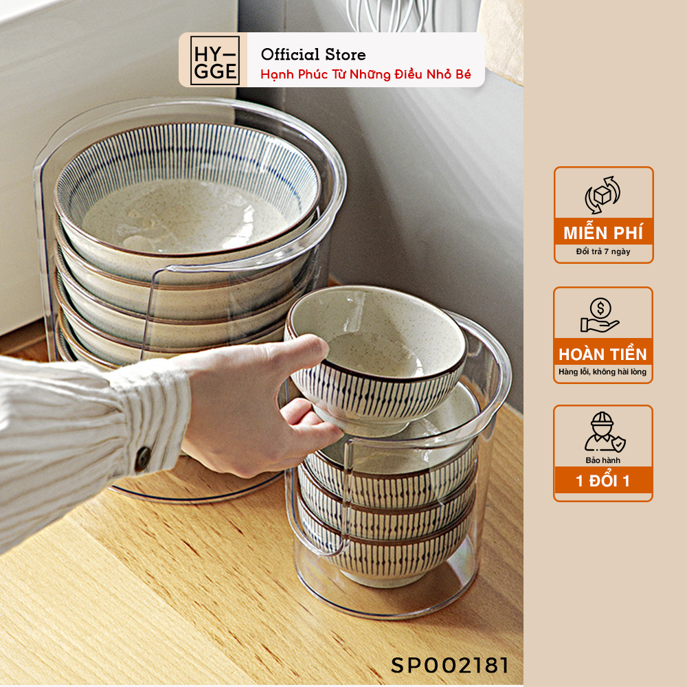 Khay nhựa trong để bát, đĩa To/ Nhỏ