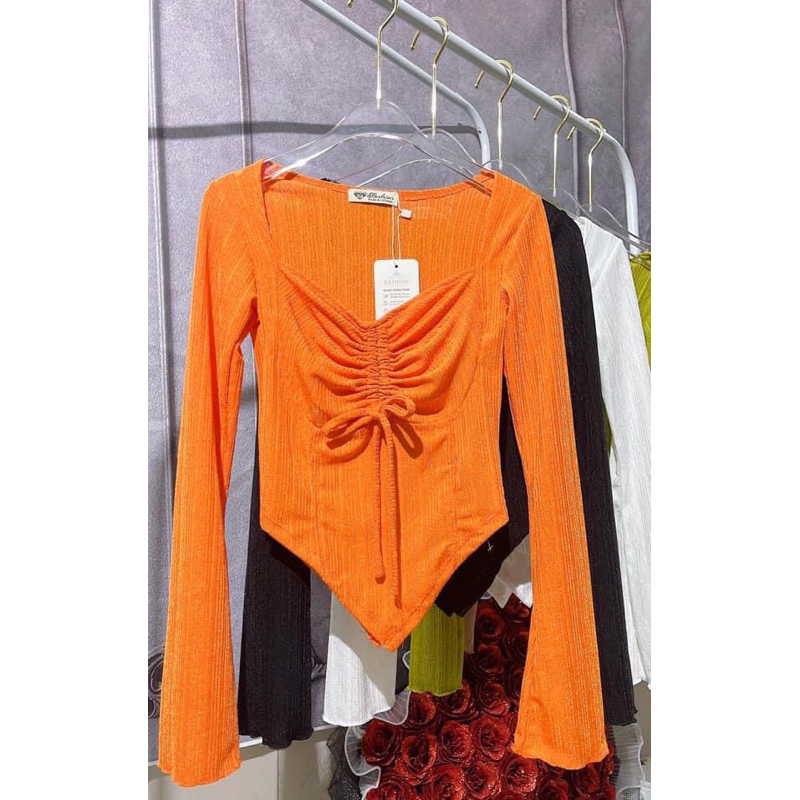 Áo thun sước tay dài rút eo dưới 51kg