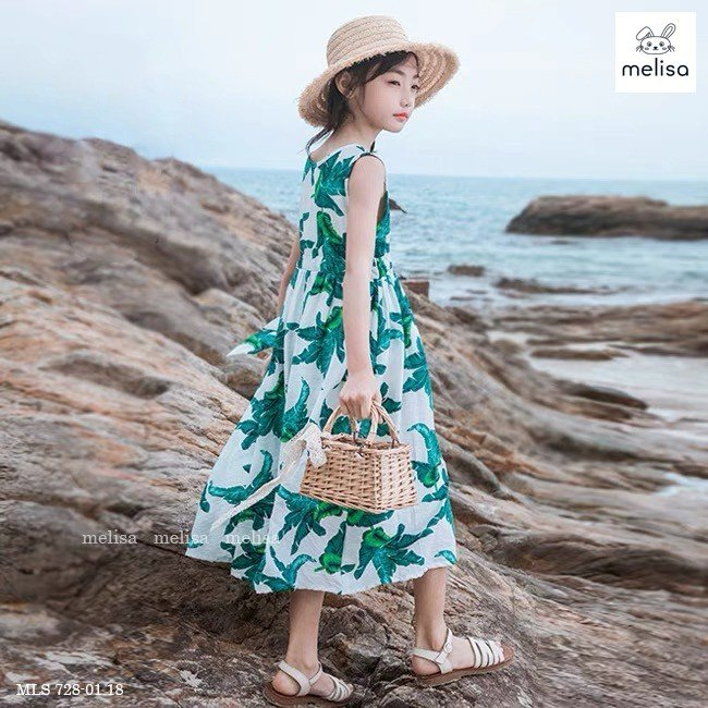 BH2348 Đồ đôi du lịch anh chị em váy bé gái- bộ bé trai (11-40Kg)