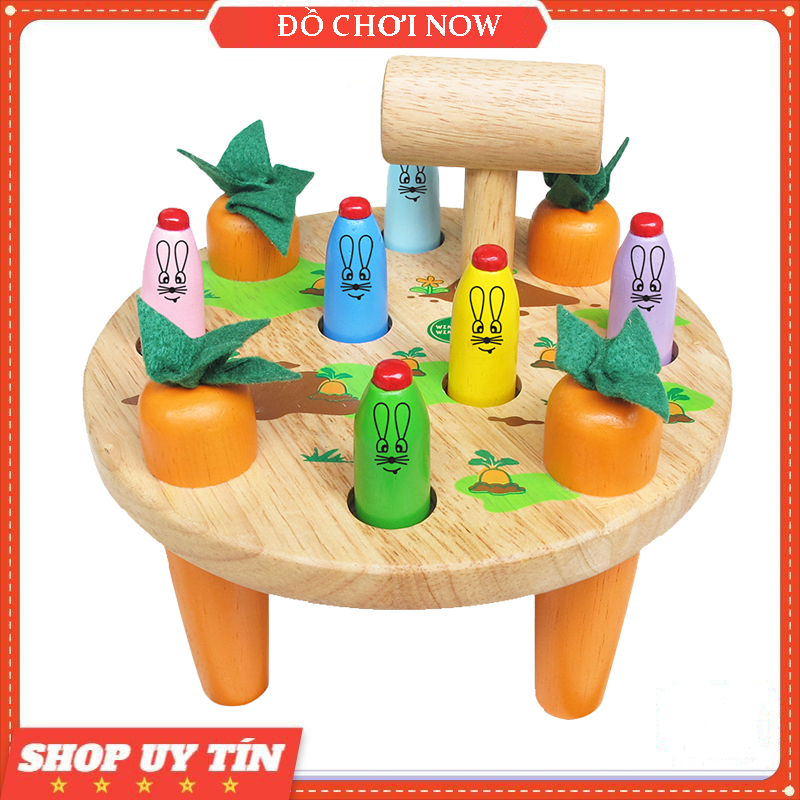 Đồ chơi đập chuột cho bé, Búa đập thỏ - Đồ chơi gỗ Winwintoys