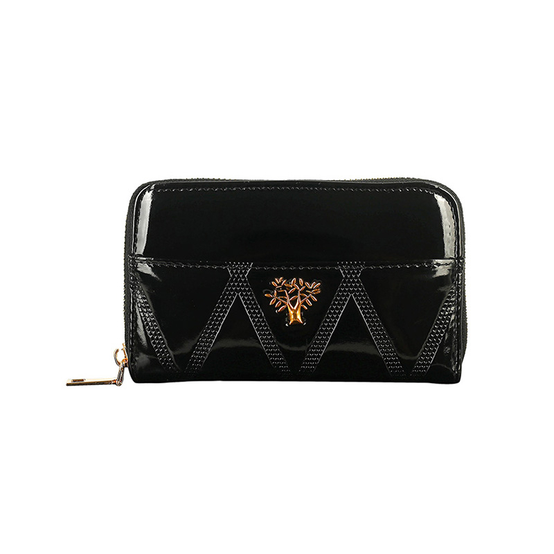 Phụ nữ Zero Wallet ，Gói thẻ     ，  Ví cầm tay，Phiên bản Hàn Quốc của ví da sáng bóng