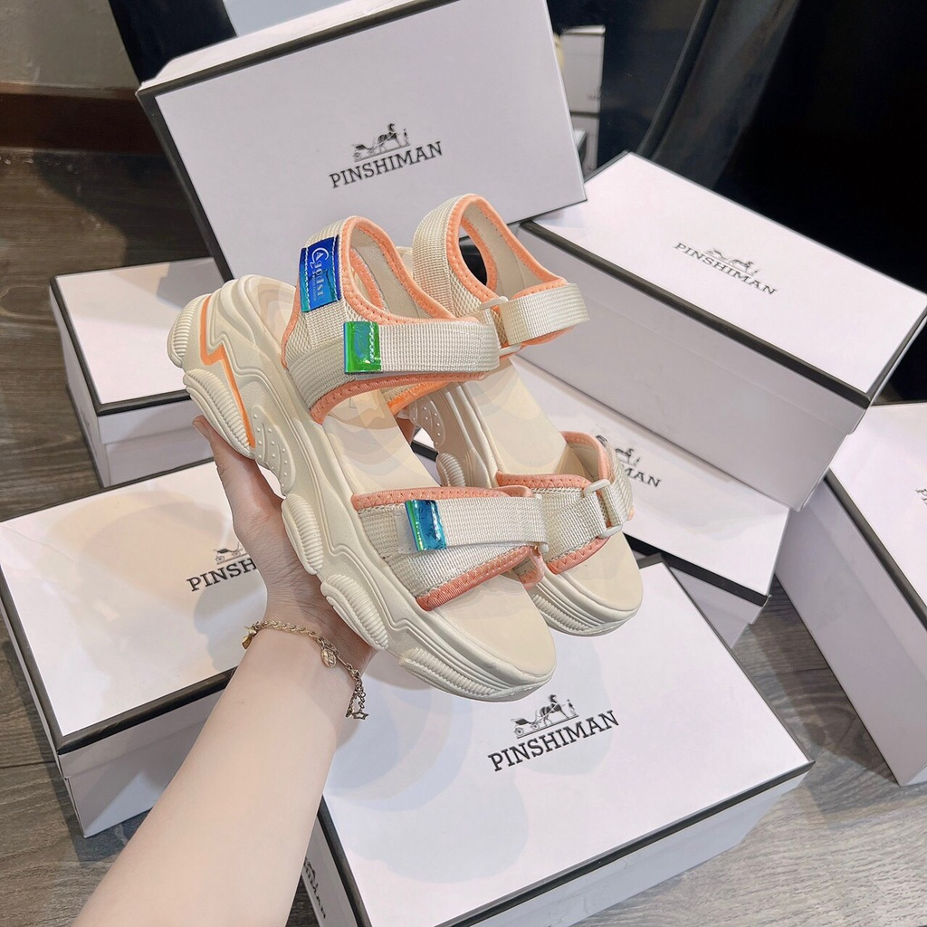 Giày sandal nữ phong cách Hàn Quốc đế cao 4cm hàng cao Cấp Vnxk chính hãng