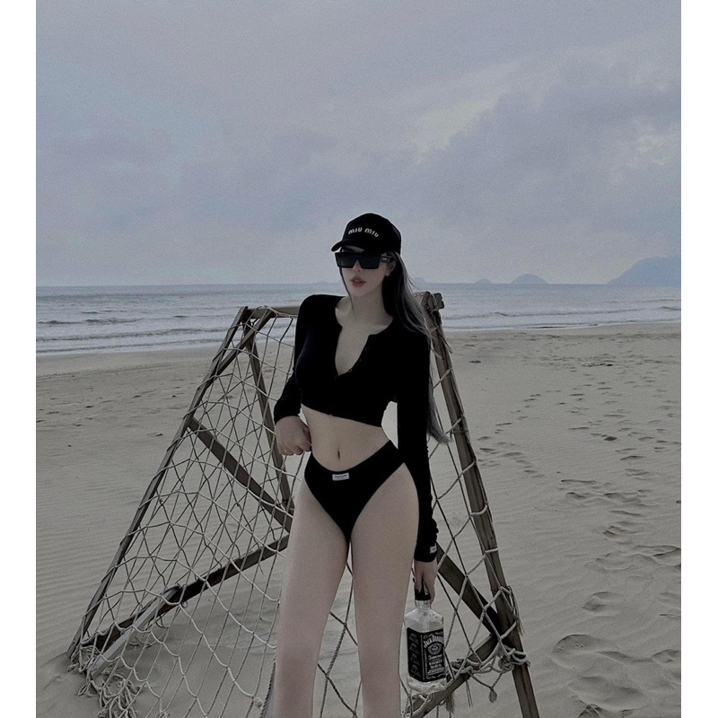 Set bikini tay dài mai phương bùi (ảnh thật trải sàn shop tụ chụp)