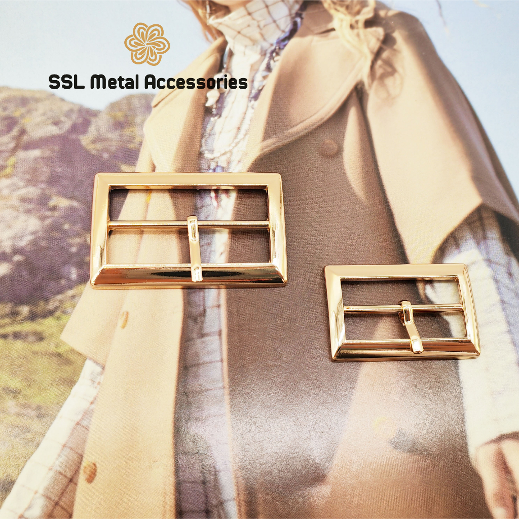 Khóa dây nịch mặt kim loại hình chữ nhật nhiều màu - Alloy buckle JD-F40 30mm/40mm