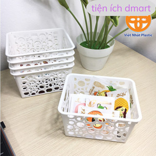 Giỏ đựng đồ văn phòng, đồ dùng học sinh, rổ nhật bé để bàn nhựa việt nhật 5690