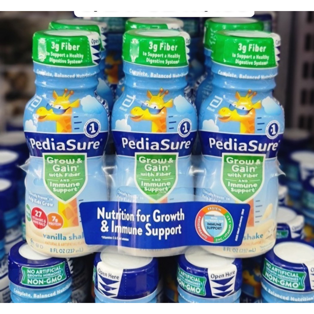 COMBO 6 Chai Sữa nước Pediasure Vani with Fiber 237ml Xanh Lá của Mỹ