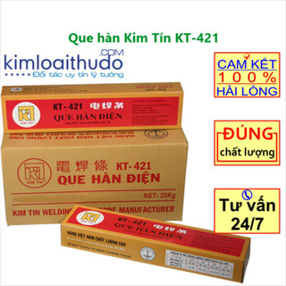 5 Que hàn điện Kim Tín KT-421, 2.5mm, hàn thép carbon thấp, nhà xưởng, cửa sắt, công trình…