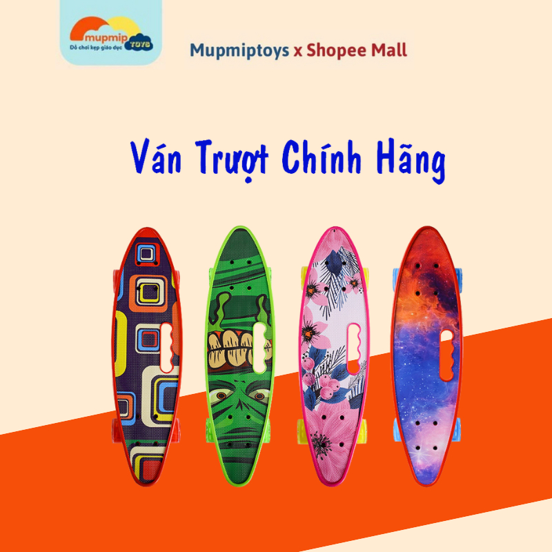 Ván Trượt Cho Bé AMISIO PENNY Chính Hãng, Bánh Đèn Led, Có Tay Cầm Nhiều Màu Chịu Tải Lên Đến 200Kg