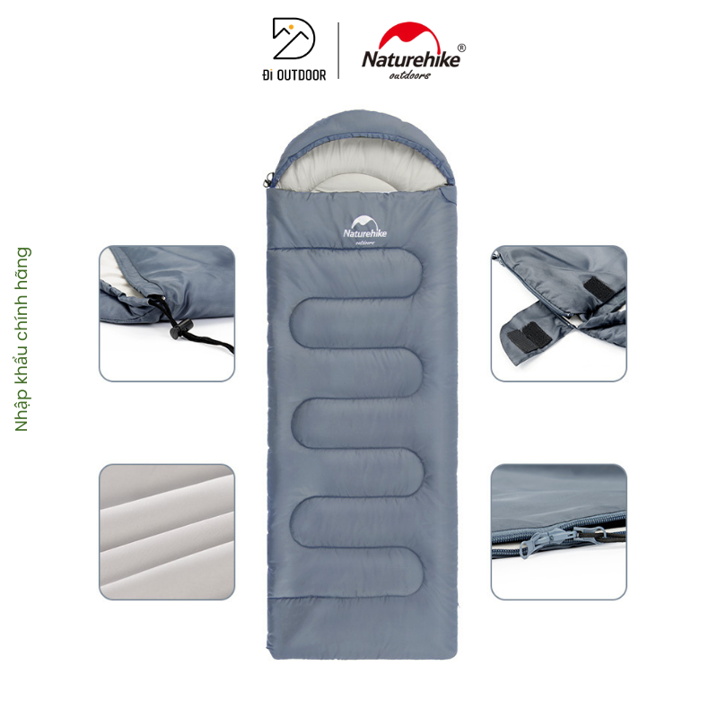 Túi Ngủ 3 Mùa Có Mũ Y150 Naturehike NH21MSD08 Siêu Nhẹ Xếp Gọn