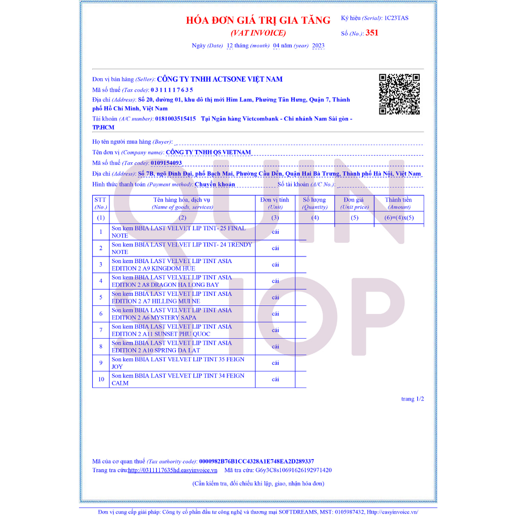 Son Kem Bbia Last Velvet Lip Tint, V Edition Version 8, Asian Edition Version 2