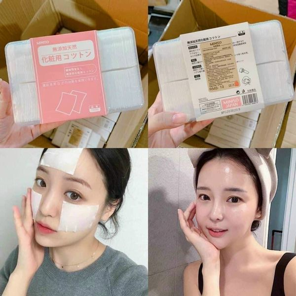 Bông Tẩy Trang 1000 Miếng Miniso Mỏng Bông Đắp Toner Hiệu Quả