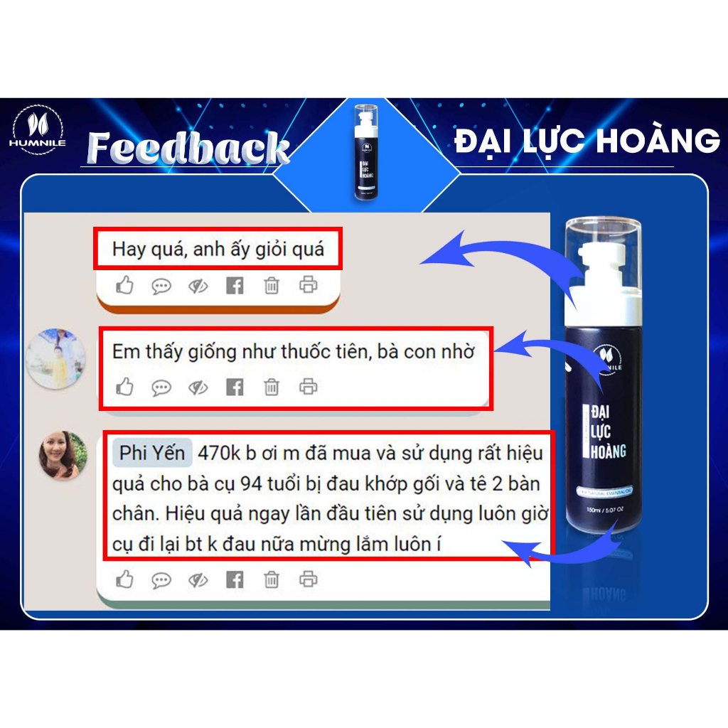 Dầu xoa bóp Đại Lực Hoàng hỗ trợ nhức xương khớp 150ml