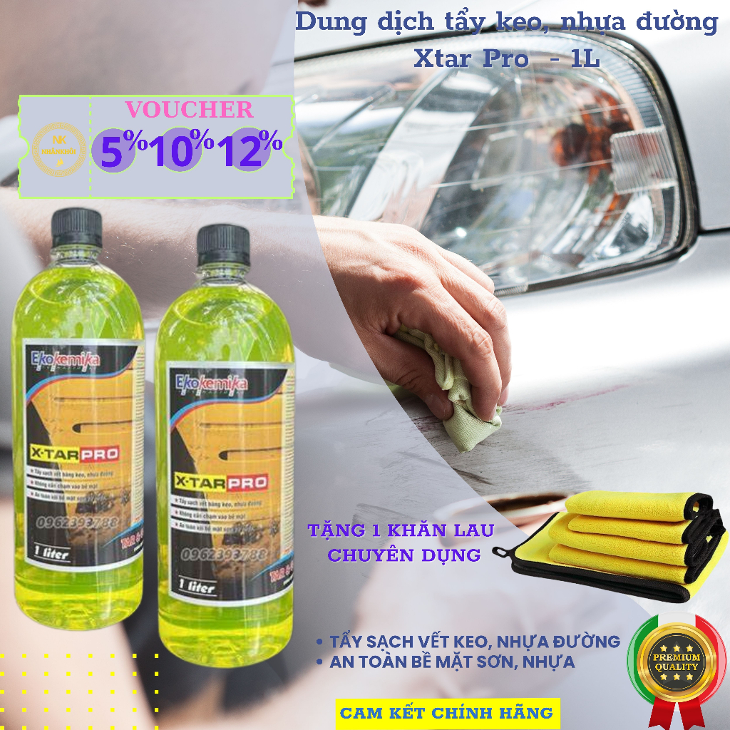 Dung dịch tẩy keo, nhựa đường chính hãng Ekokemika Xtar Pro 1 lít