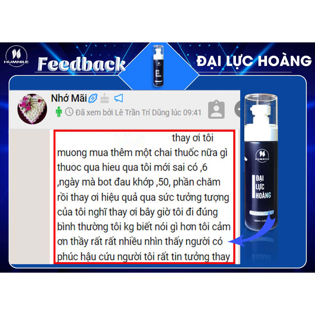 Dầu xoa bóp Đại Lực Hoàng hỗ trợ nhức xương khớp 150ml
