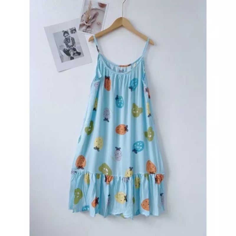 Váy bầu lanh 2 dây mặc nhà mặc ngủ cực kì mềm mát MÙA HÈ