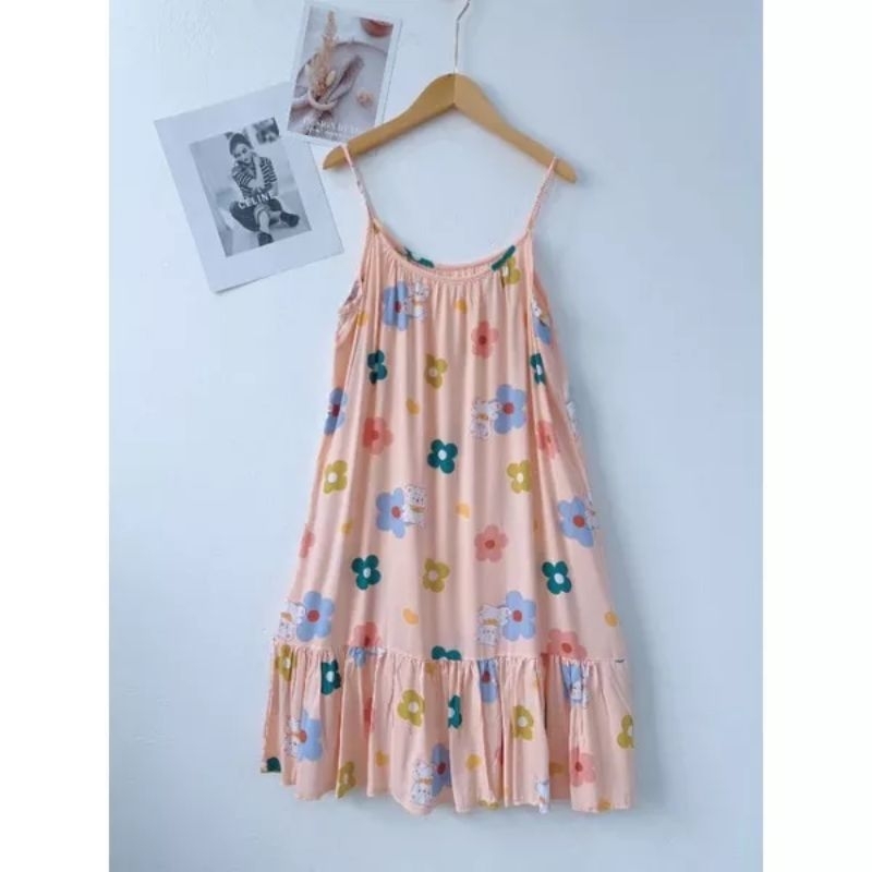 Váy bầu lanh 2 dây mặc nhà mặc ngủ cực kì mềm mát MÙA HÈ