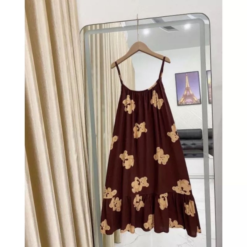 Váy bầu lanh 2 dây mặc nhà mặc ngủ cực kì mềm mát MÙA HÈ