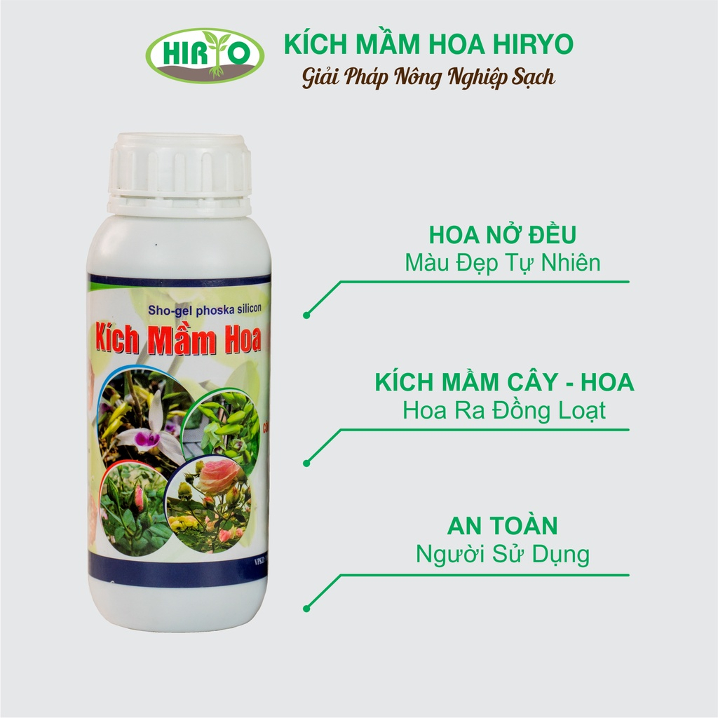 Dung Dịch Kích Mầm Hoa Hiryo (Chai 500ml) - [Chế Phẩm Hữu Cơ - Phát triển toàn diện]
