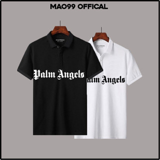 Áo polo palm angels mao99, tay lỡ form rộng oversize, local brand