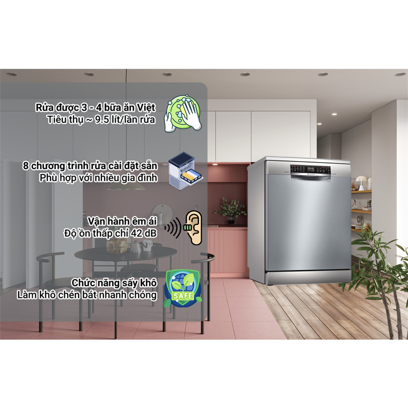 Máy Rửa Bát Bosch SMS6ZCI49E Series 6