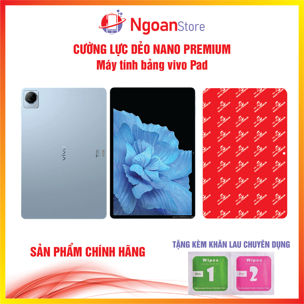 Cường lực dẻo Nano cho máy tính bảng vivo Pad - Ngoan Store
