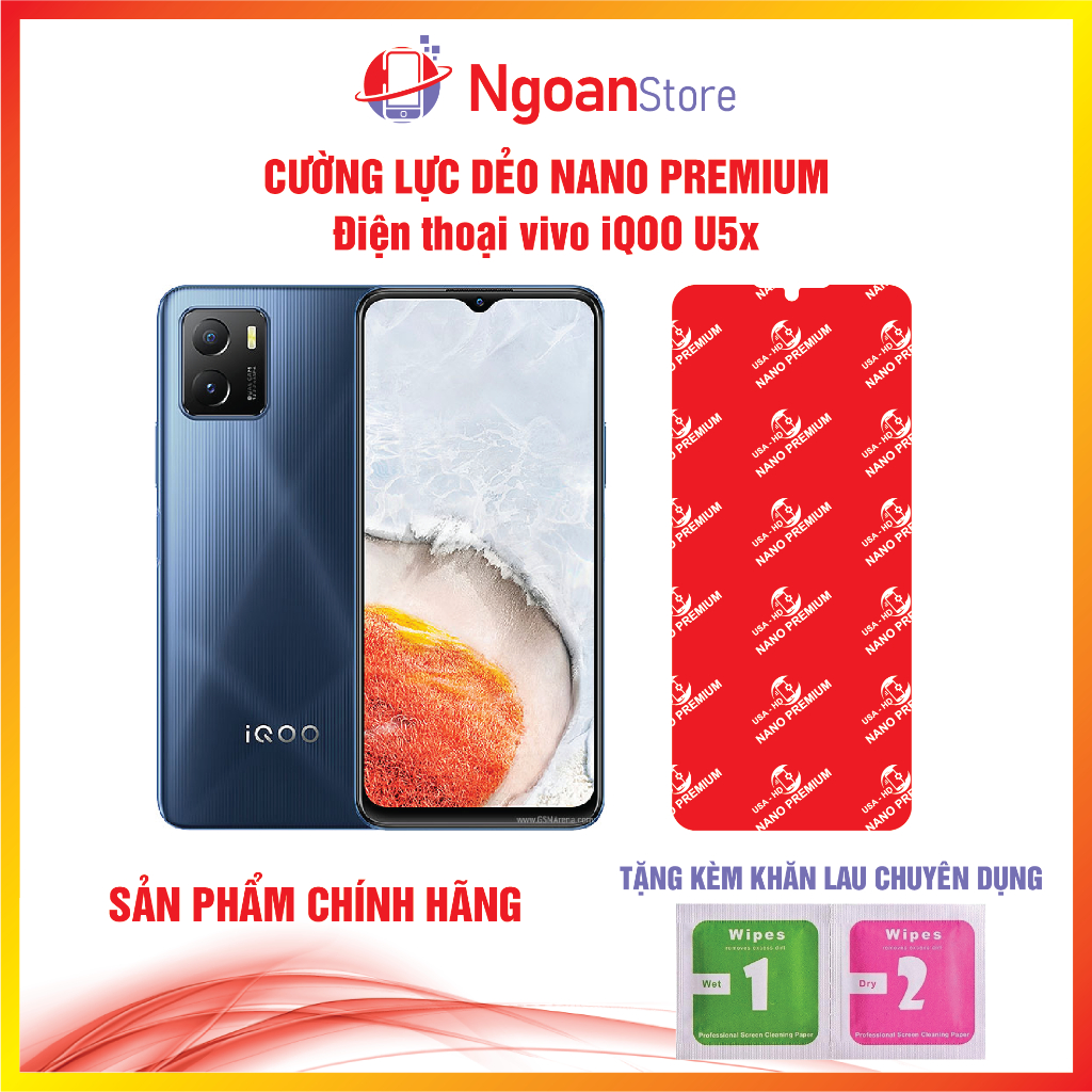 Cường lực dẻo Nano cho điện thoại vivo iQOO U5x - Ngoan Store