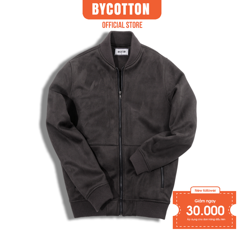 Áo Khoác Nam BY COTTON Jacket Bomber Mix Suede