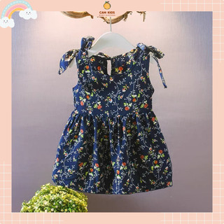 Xả hàng lẻ size váy bé gái mùa hè hoa nhí chất liệu vải mềm mát size 16 - 18 kg