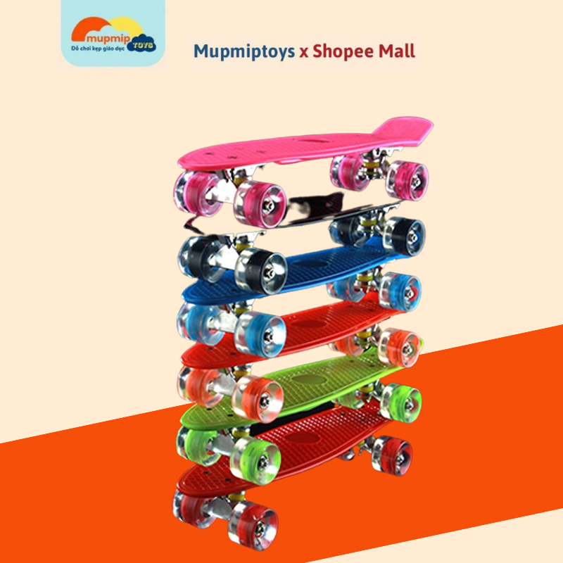 Ván Trượt Skateboard Penny AMISIO 4 Bánh Đèn Led Chính Hãng Nhiều Màu Thoải Mái Lựa Chọn Chịu Lực Lên Đến 70kg