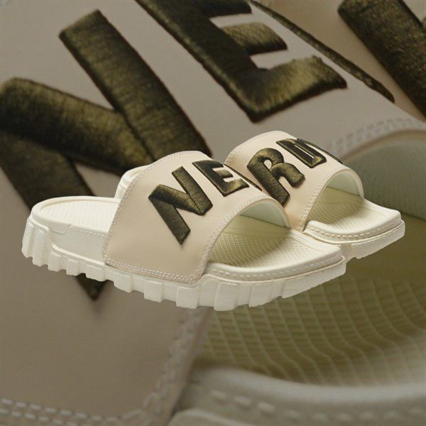 Dép quai ngang nam nữ Nerrdy mẫu thêu 3D đế cao 4cm hàng cao cấp