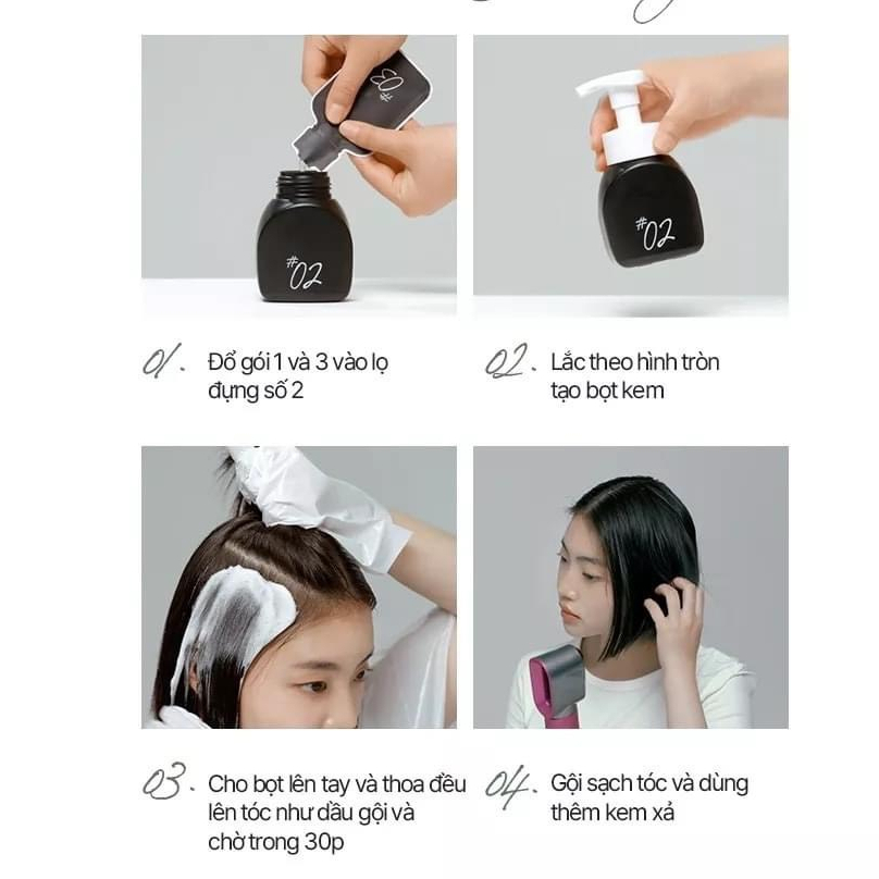 Bọt gội nhuộm tóc Mise en scene Hello Bubble