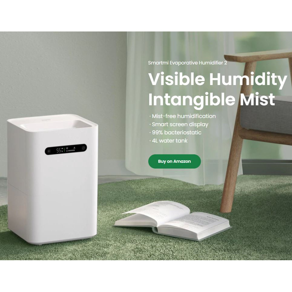 Máy tạo độ ẩm không khí thông minh khử trùng nước không phun sương Smartmi Evaporative Humidifier 2