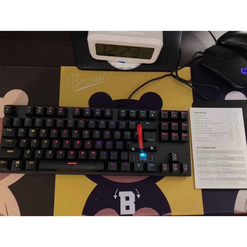 ⌨️Bàn phím cơ có dây blue switch giá siêu rẻ, mã KA101, KA800, Tặng kèm que tháo phím