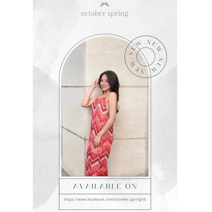Đầm maxi October Spring voan 2 lớp