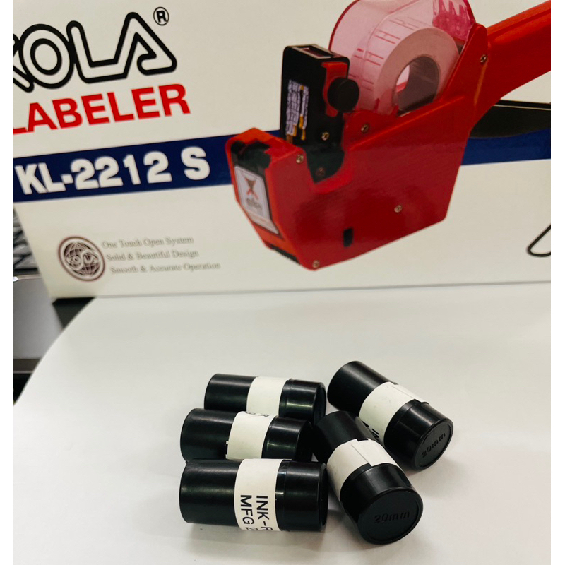 Combo 5 cục mực in máy bấm giá Kola 1221s Hàn Quốc